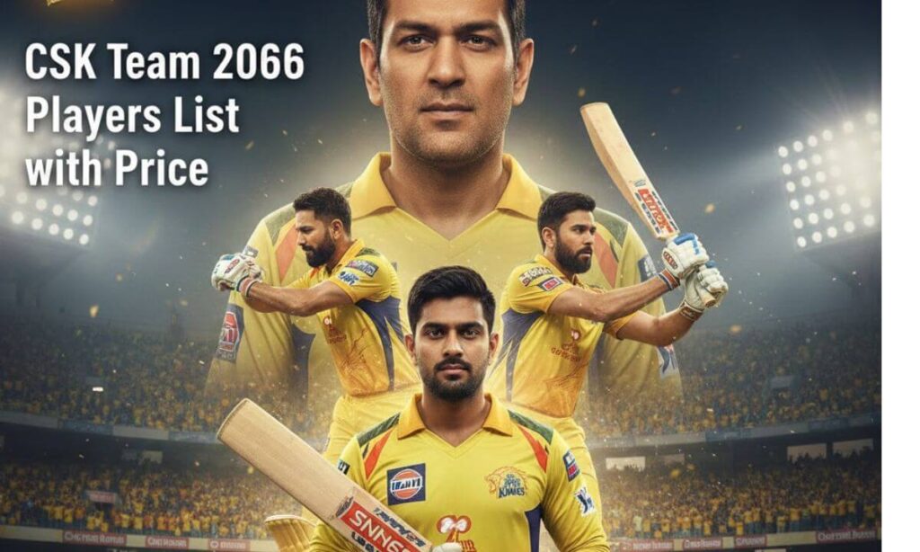 csk team 2026 players list with price