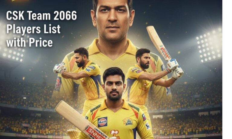 csk team 2026 players list with price