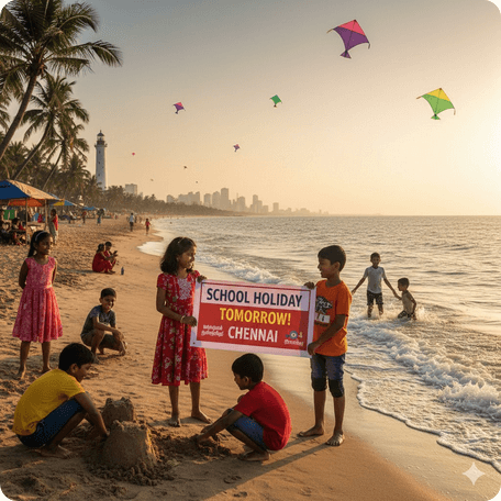 tomorrow school holiday in chennai