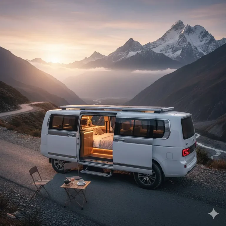 2026 Kia Camper Van luxury interior and exterior design for road trip and camping