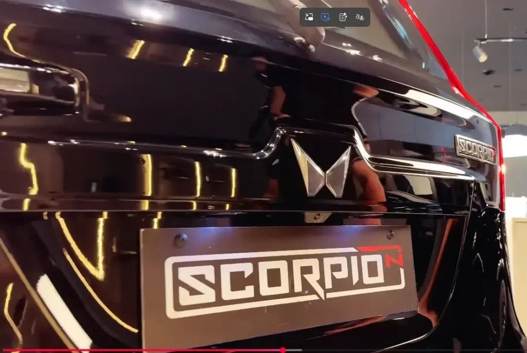 Mahindra Scorpio N 2026 rear view LED tail lights bold tailgate design SUV India