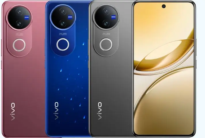 Vivo V50 stylish design with curved AMOLED display and dual 50MP camera setup, best mid-range smartphone 2026